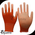 SRSAFETY orange Arbeitshandschuh Polyester PU Handschuh / Arbeitshandschuhe